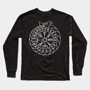 Vegvisir and Futhark - Ouroboros Long Sleeve T-Shirt